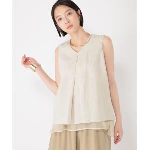 tシャツ 「daily CLIP」麻混シアーノースリプルオーバー レディース