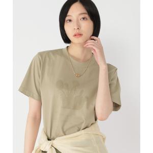 tシャツ 「daily CLIP」ボタニカルプリントTシャツ レディース