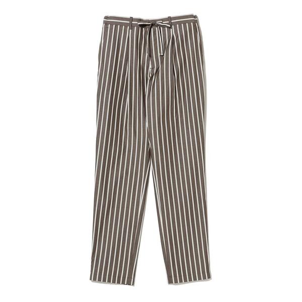 パンツ コットン ブラウンストライプ イージーパンツ メンズ