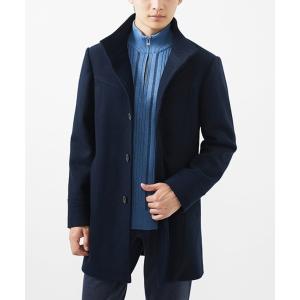 「MK MICHEL KLEIN HOMME 」 ステンカラーコート X-LARGE ネイビー メンズ