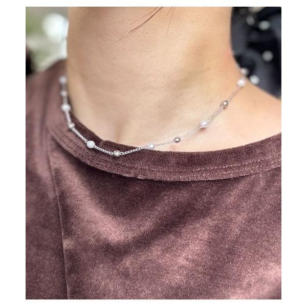 ネックレス パール ボール チェーン ネックレス レディース