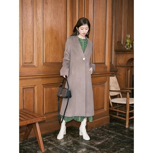 「LILY BROWN」 ノーカラーコート 1 ブラウン レディース