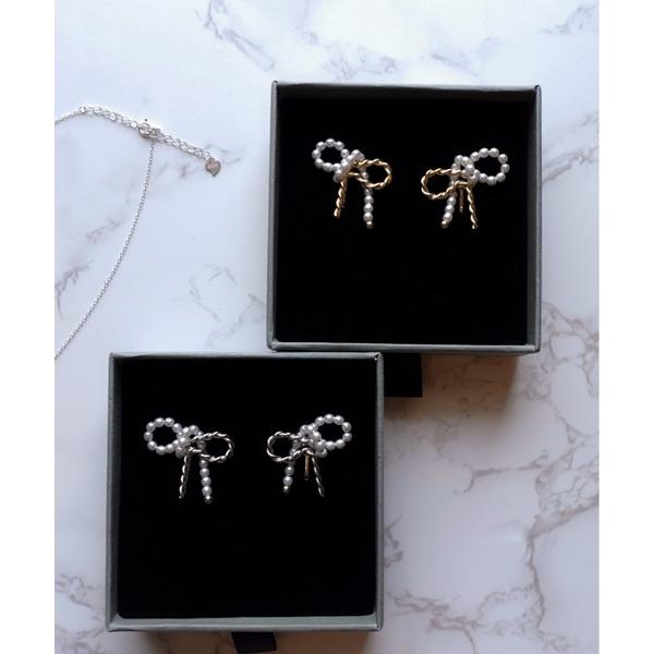 イヤリング 「felice」ball ribbon earring レディース