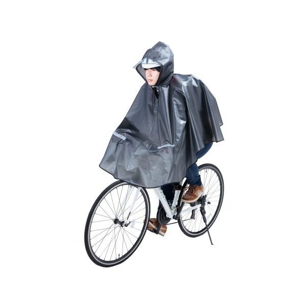 レインコート カッパ ヒザを雨から守るレインポンチョ レディース メンズ
