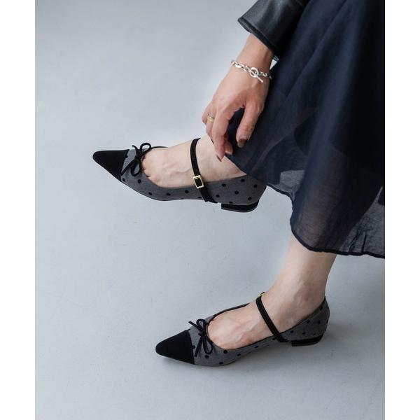 パンプス 「ふかふか・軽量」2cmリボンメリージェーン IZ5797