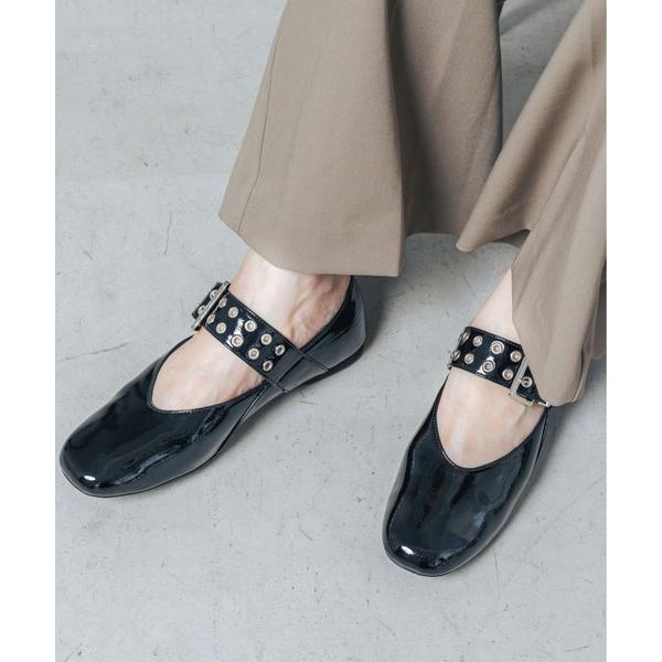 パンプス 「クッション入り・柔らかい」ベルトフラットパンプス IZ5808