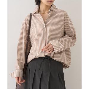 ブラウス シャツ ストライプメンズライクシャツ レディース