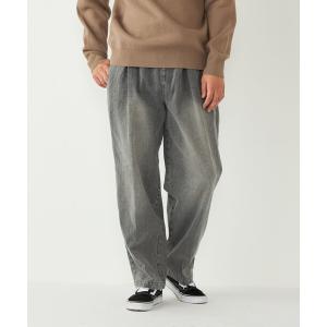 SHIPS メンズ ワイドデニムパンツ