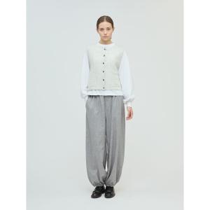 パンツ mizuiro ind タックヘムコクーンパンツ レディース