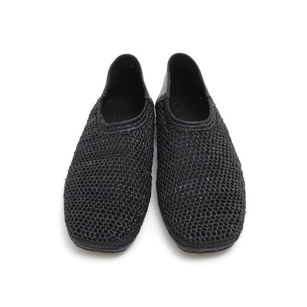 シューズ ラフィアフラットシューズ レディース