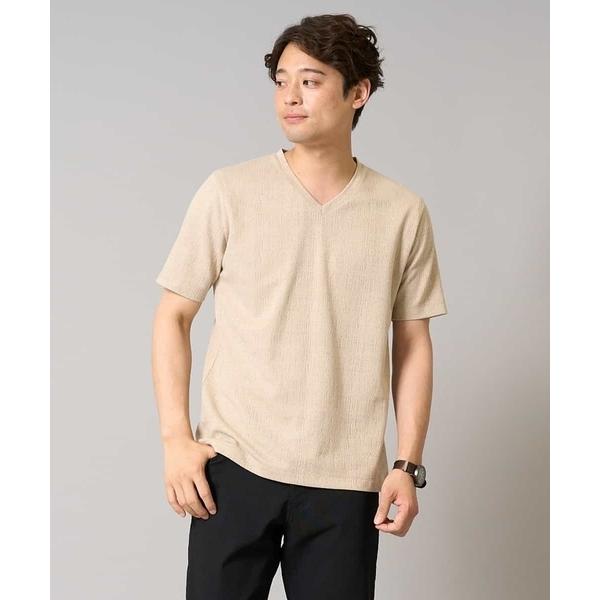 tシャツ 「接触冷感/毛玉になりにくい/イージーケア」変形スムースＶネックカットソー「SMART S...