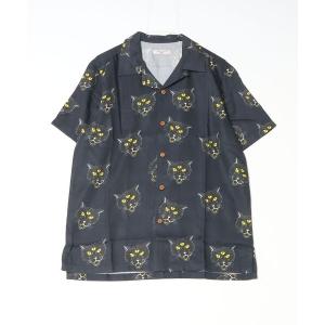 シャツ Nudie Jeans/ヌーディージーンズ Arvid The Cat / アロハシャツ / Antracite メンズ