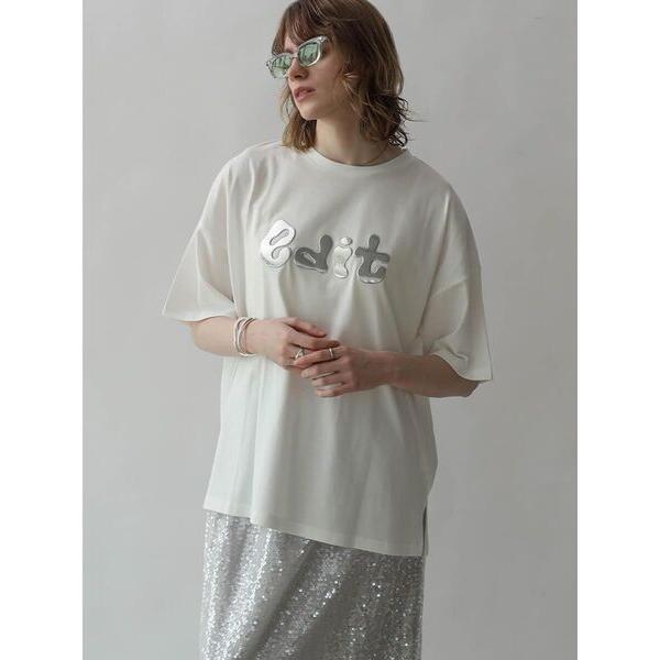 tシャツ 3D METAL LOGO T-SHIRT レディース