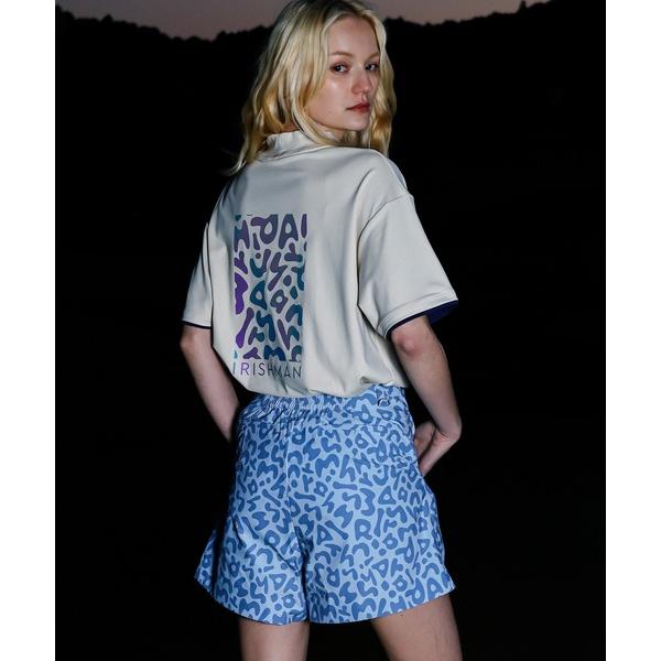 パンツ 「REFLECT」signature logo tuck short pants  / 光る...