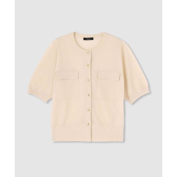 カーディガン スパークシアー半袖カーディガン レディース