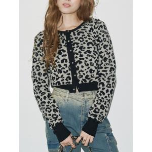 カーディガン オリジナルレオパードカーディガン レディース