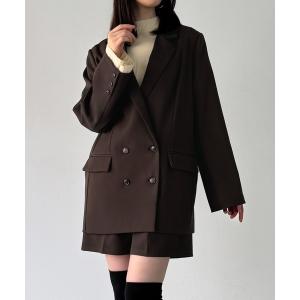 セットアップ バックリボンテーラードジャケット＋ショートパンツSET レディース