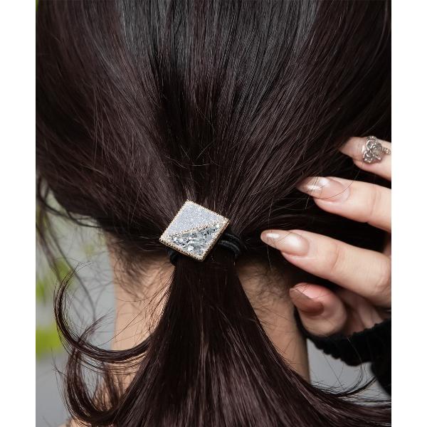ヘアゴム ラメ グリッター ひしがた ヘアゴム
