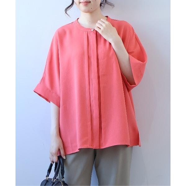 ブラウス シャツ 「L〜5L 大きいサイズ」「接触冷感」リネンライクスラブドルマンスリーブブラウス ...