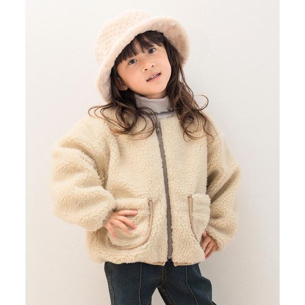 ノーカラージャケット アウター ボアジャケット キッズ 子供服 男の子 女の子