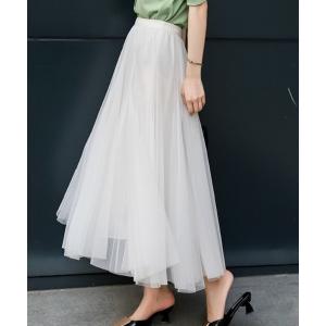 スカート ロング チュールスカート マキシスカー...の商品画像