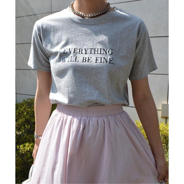 tシャツ 「＆soiree」フロントロゴプリントTシャツ レディース
