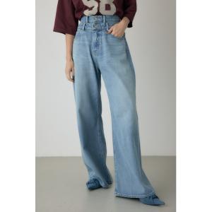 ジーンズ デニム デニムパンツ ダブルウエストバギーデニム レディース