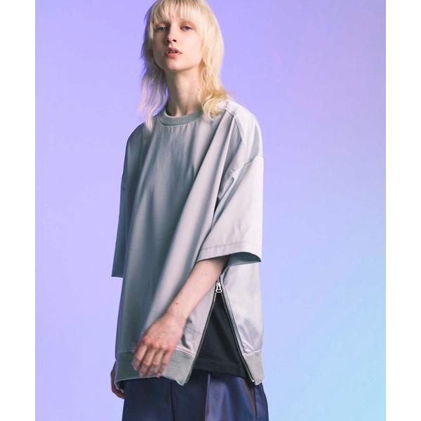 tシャツ 「UNISEX」Different Material Docking Prime-Over...