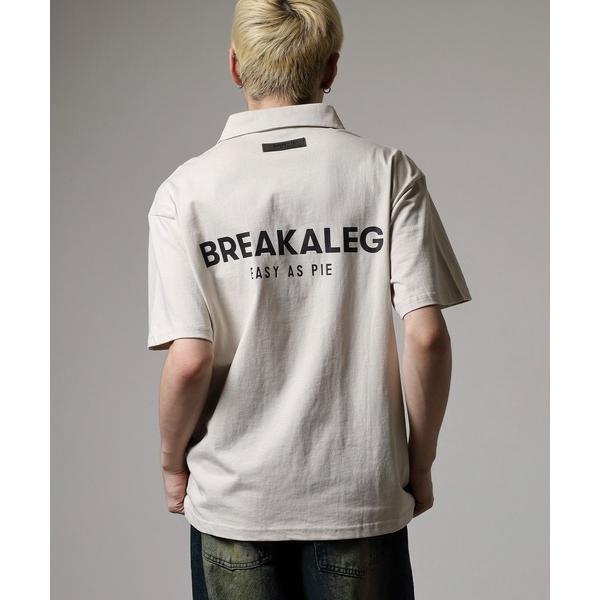 ポロシャツ メンズ バックタグ付きロゴプリント入りポロシャツ メンズ レディース