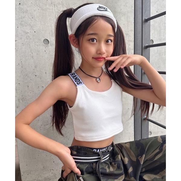 タンクトップ 肌着 ロゴゴム肩ヒモタンクトップ キッズ 子供服 女の子