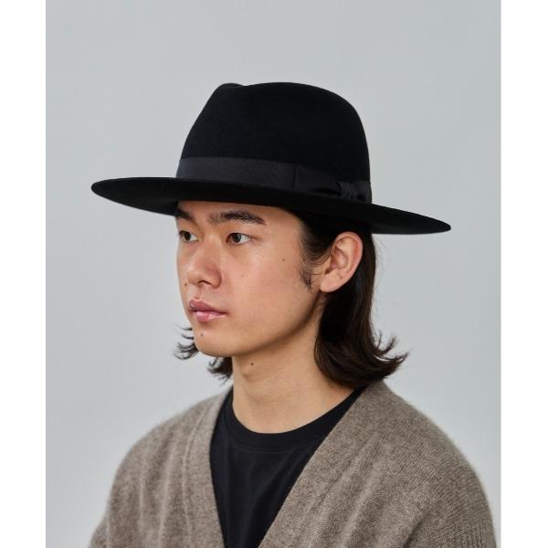 帽子 ハット OVERRIDE  FELT FEDORA L.BRIM / オーバーライド メンズ