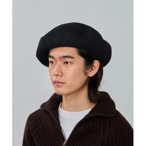 帽子 ベレー帽 OVERRIDE  KNIT FELT BIG BERET / オーバーライド メンズ