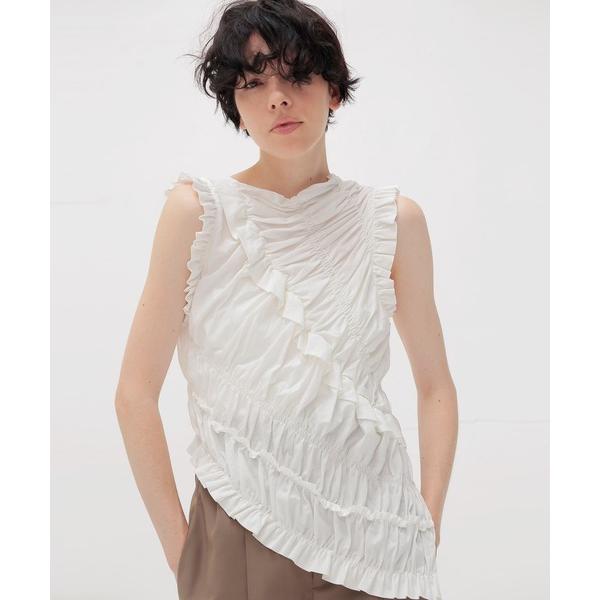 tシャツ cotton shirring asymmetry pullover(コットンシャーリング...
