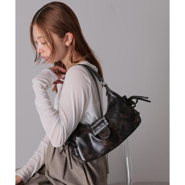 ハンドバッグ ヴィンテージライク サイドリボン ワンハンドルバッグ