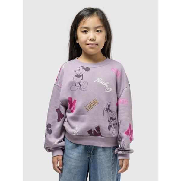 トレーナー  GapKids × ディズニー オーバーサイズ プリント スウェットシャツ キッズ 子...