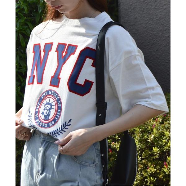 tシャツ 「spiritoso」 NYCフロッキーロゴTシャツ レディース