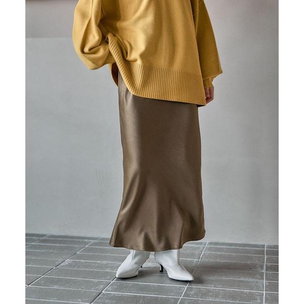スカート ストレッチサテンスカート　497324