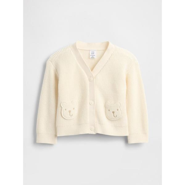 カーディガン  くまさんポケット カーディガン セーター (ベビー) キッズ 子供服 男の子 女の子