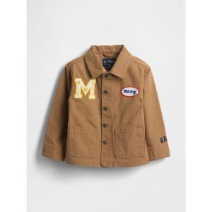 カバーオール アウター Gap × ディズニー ミッキーマウス キャンバス チョアジャケット (幼児・ベビー) キッズ 子供服 男の子 女の子｜ZOZOTOWN Yahoo!店