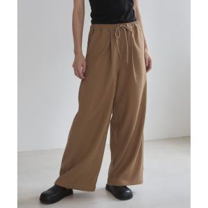 パンツ 「セットアップ対応」タック イージーパンツ 無地 /ドット柄 レディース