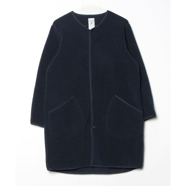 「ORCIVAL」 ノーカラーコート 1 ネイビー レディース