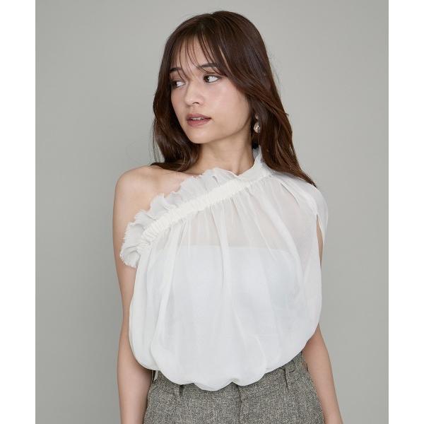 ブラウス シャツ 夏 クールメッシュギャザートップス「手洗い可能」 レディース
