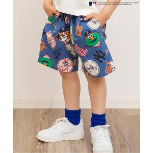 ハーフパンツ パンツ MLB　総柄ショーツ キッズ 子供服 男の子 女の子