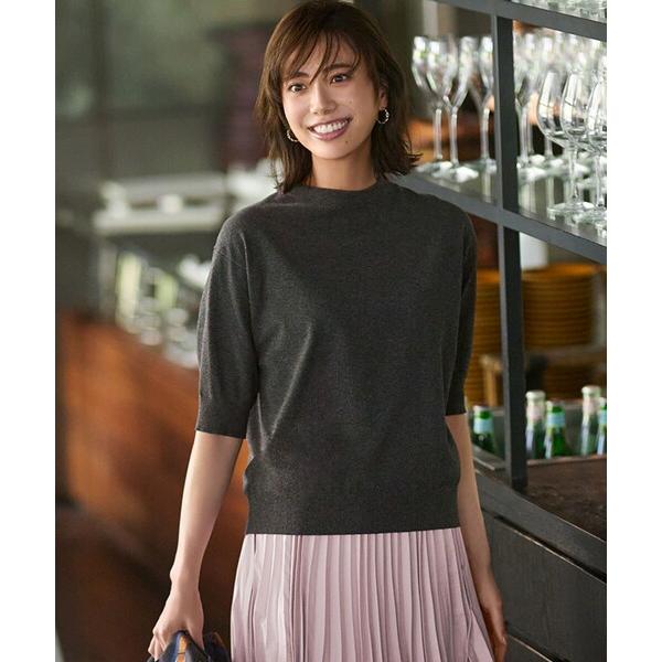 ニット セーター 「洗える/吊り干しOK」ヴィスコースストレッチ パフスリーブ ニット レディース