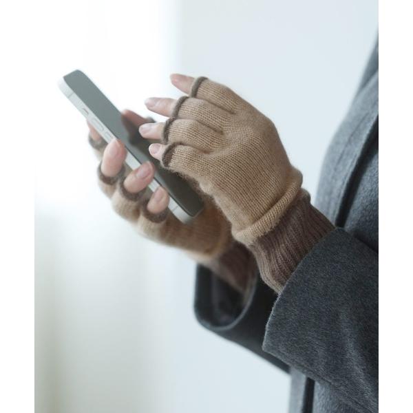 手袋 ハンドウォーマー カシミヤ100% 指なし 手袋 レディース