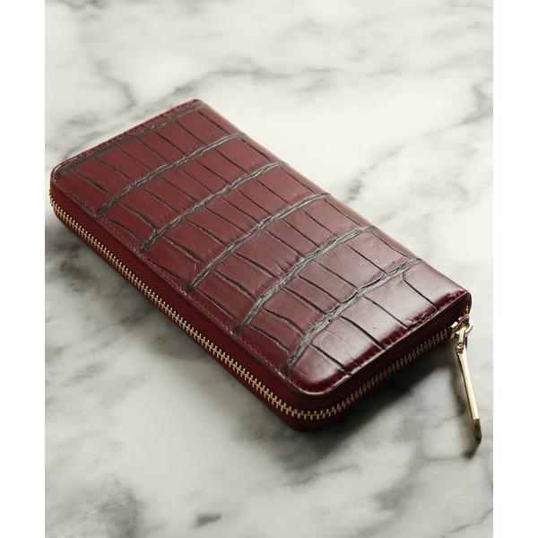 財布 ナイル クロコダイル 長財布 マット加工 ラウンドファスナー メンズ レディース