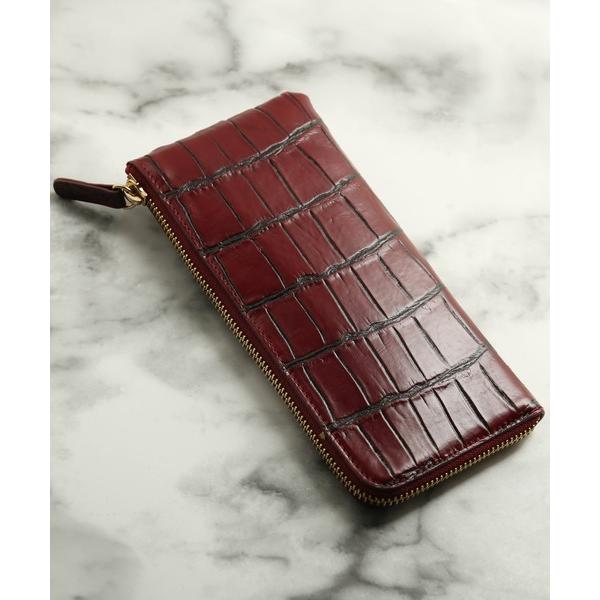 財布 ナイルクロコダイル L字ファスナー 長財布 マット加工 メンズ レディース