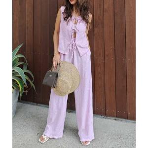 セットアップ リボンベストセットアップ レディース