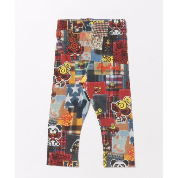 パンツ MESSY PATCHWORK総柄 Viscotex 7分丈レギンス キッズ 子供服 男の子...
