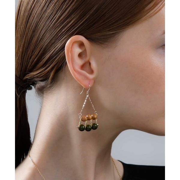 ピアス JewCas 木音kineウッドビーズピアス「JC4896」 レディース メンズ